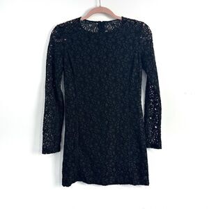Aritzia Talula Long Sleeve Black Lace dress Sz 2